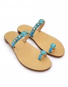 Pevero FD Jewel Sandals in turquoise suede