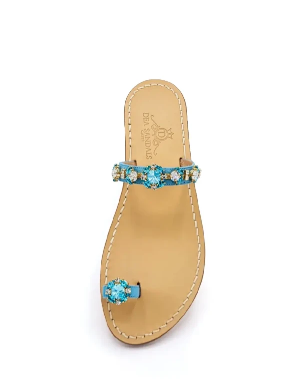 Pevero FD Jewel Sandals in turquoise suede