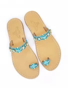 Pevero FD Jewel Sandals in turquoise suede