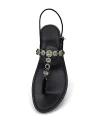Queen Jewel Sandals in Black Suede