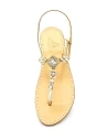 Cuma Jewel Sandals in Platinum-Laminated Leather