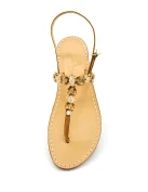 Pizzolungo Suede and Leather Jewel Sandals