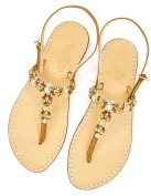 Pizzolungo Suede and Leather Jewel Sandals