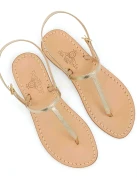 Sandali Capri Laminato Oro Platino Pelle