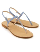 Capri Sandals in Serenity Blue Suede, Handmade Capri Sandals