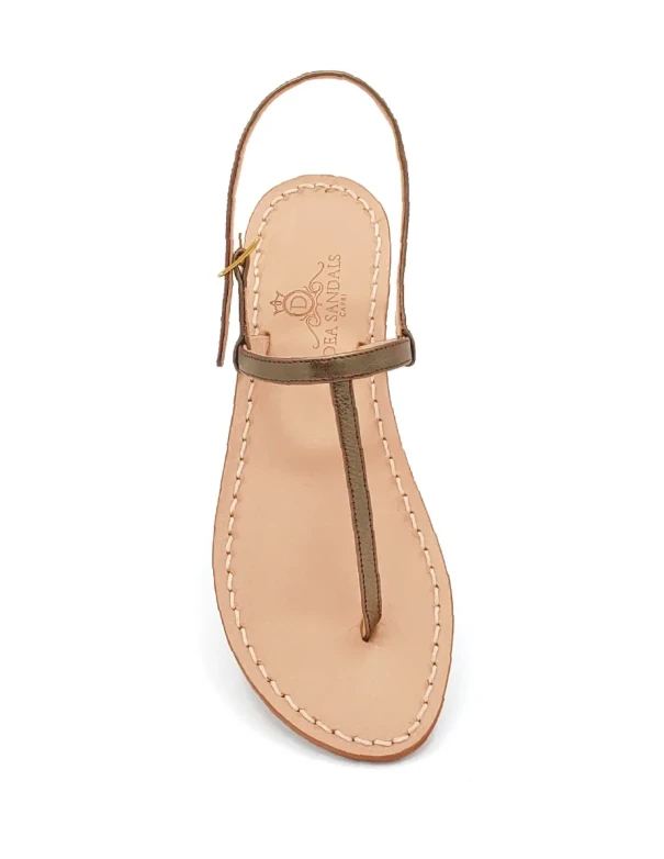 Capri Sandals Anthracite Leather Handmade Capri Sandals