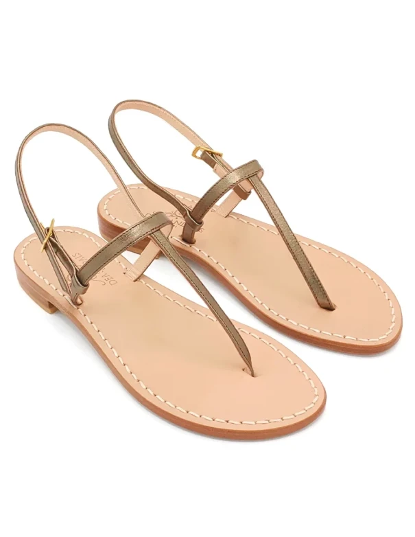 Capri Sandals Anthracite Leather Handmade Capri Sandals