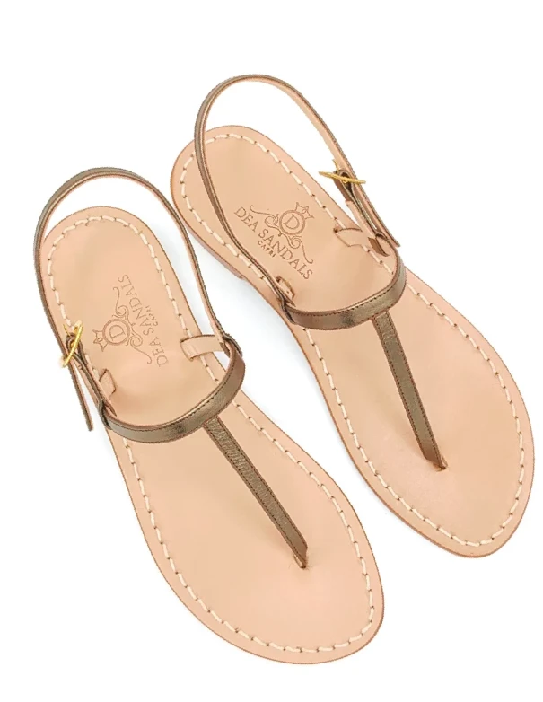 Capri Sandals Anthracite Leather Handmade Capri Sandals