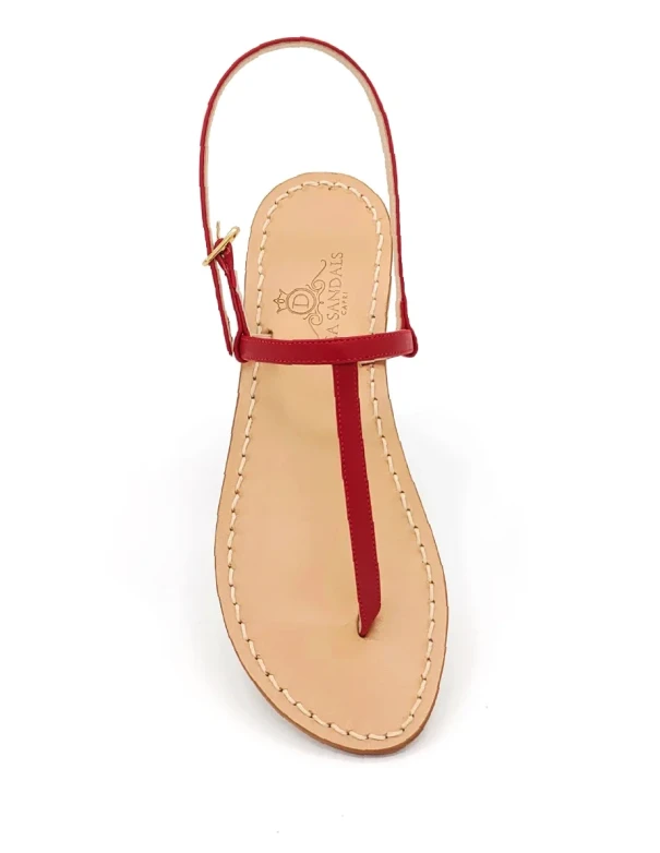 Sandali Capri Rosso Pelle