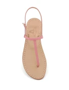 Red Leather Capri Sandals