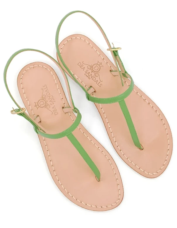 Sandali Capri Verde Mela Pelle