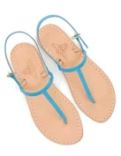 Capri Sandals Light Blue Suede Handmade Capri Sandals