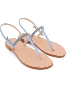 Sandali Capri Azzurro Grigio Camoscio