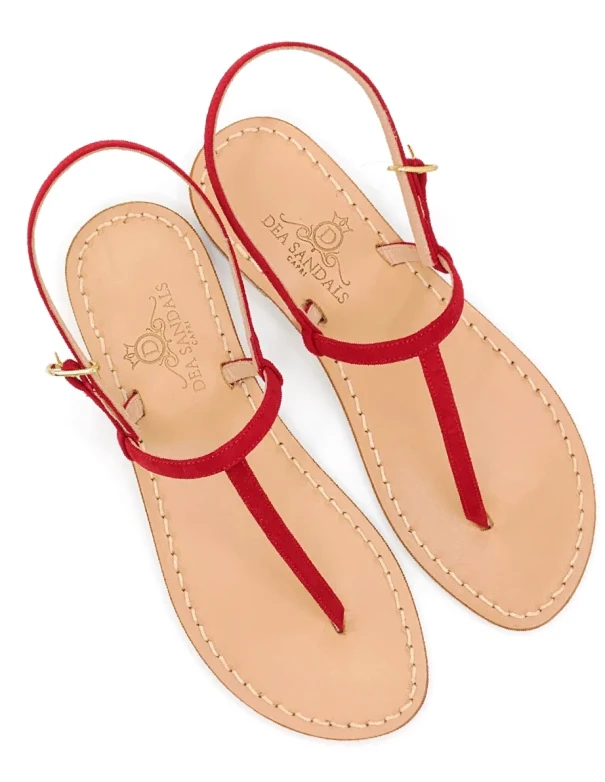 Capri Red Suede Sandals