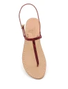 Capri Sandals Red Black Python Print Straps, made of python print leather