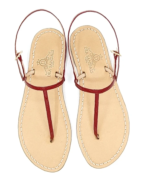 Red Patent Leather Capri Sandals