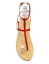 Red Suede Ankle Sandals, gladiator style thong sandals ankle straps
