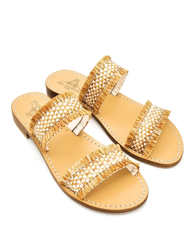 Sandali Rafia White 2