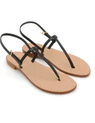 Sandali Capri Stampa Lucertola Nero