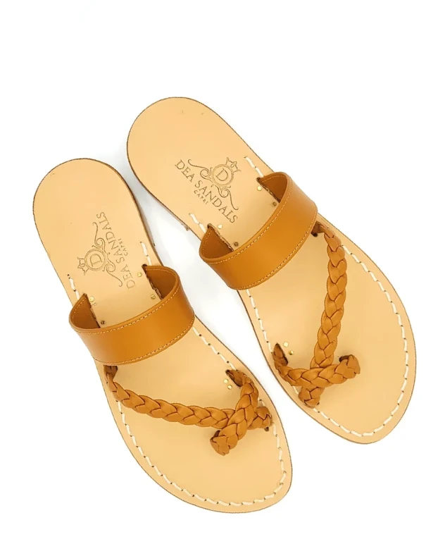 Persefone Leather Sandals, Greek-style design in leather